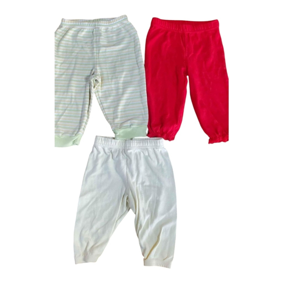 Gently Used Girls 6-9M Pants Trio - Picture 1 of 9